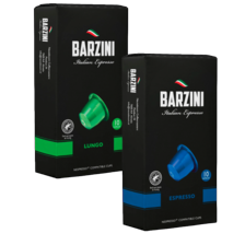 Barzini lungo of ristretto koffie cups
